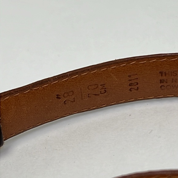 SOLD IN STORE Vintage Coach 2811 Glove Tanned Leather Solid Brass Hardware Belt - Picture 4 of 6